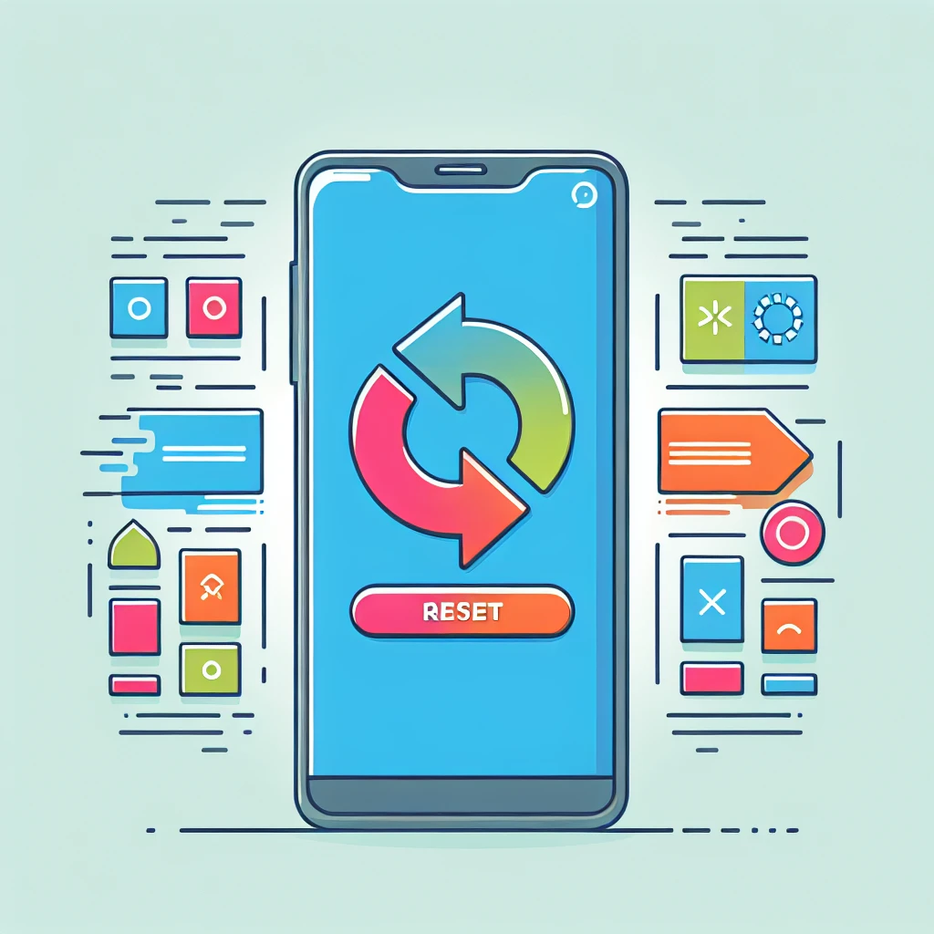 "Illustration of smartphone displaying app icons and data retention options, emphasizing the topic of retaining apps and app data during a device reset."