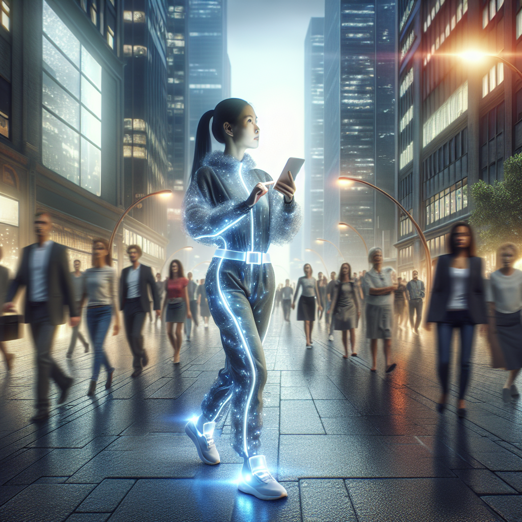 "Energy-harvesting clothing concept showcasing innovative wearable technology that generates power while walking, featured in the article 'Charge-as-You-Walk: Revolutionizing Mobile Power with Energy-Harvesting Clothing.'"